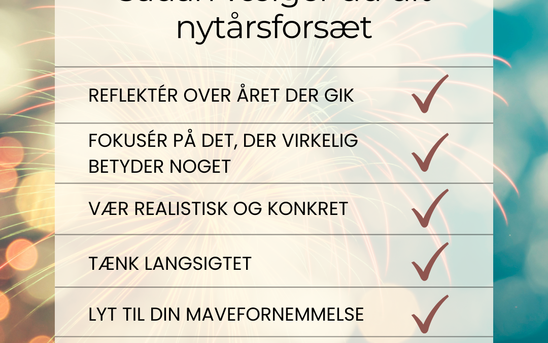 Sådan vælger du dit nytårsforsæt!